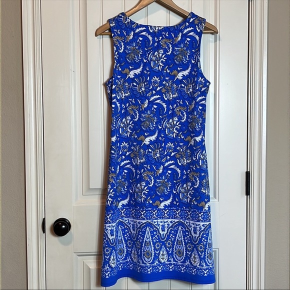 Jude Connally Dress Batik Floral Print Catalina
Sleeveless Blue Sz L - Picture 4 of 5